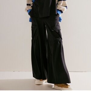 Free People Russell Black Wide-Leg Pants